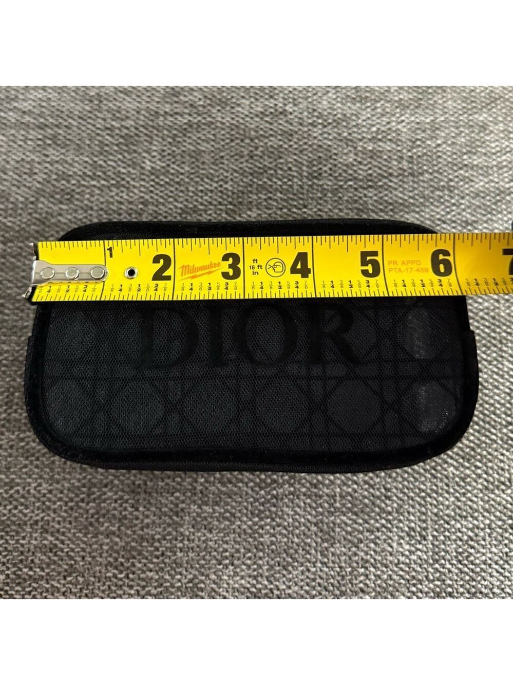 Dior Beauty Makeup Bag Mesh Black Small Pouch Gift Luxury Authentic - Picture 15 of 16